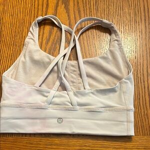 lululemon athletica White Sports Bra with Strappy Design and Supportive Band